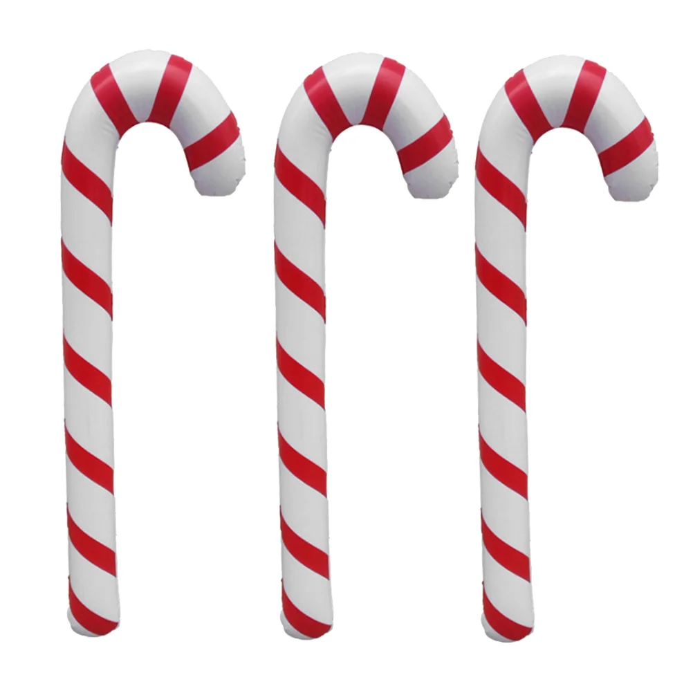 

Candy Canes 3Pcs 87Cm Christmas Inflatable Candy Canes Giant Candy Canes Balloons Blow Up Crutch Christmas Tree Hanging