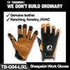 TOUGHBUILT Sheepskin Work Gloves Ranching, Forestry Genuine Leather Safety Work Gloves TB-G04-L/TB-G04-XL 1