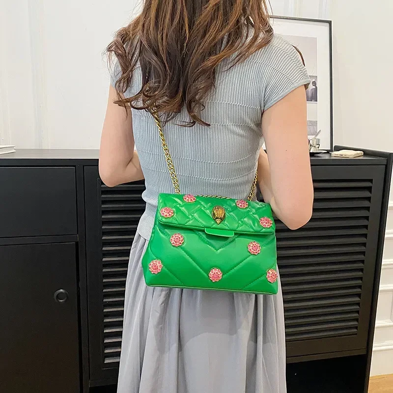 

KURT GEIGER New Eagle Head 2023 UK Embroidered Small Square Single Shoulder Women's Fashion Crossbody Bag