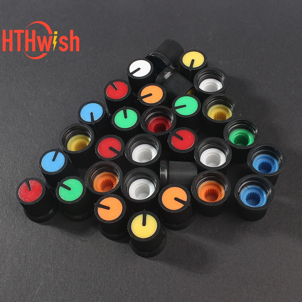 30PCS WH148 Potentiometer Knob 6 Color AG3 AG2 Rotary Switch