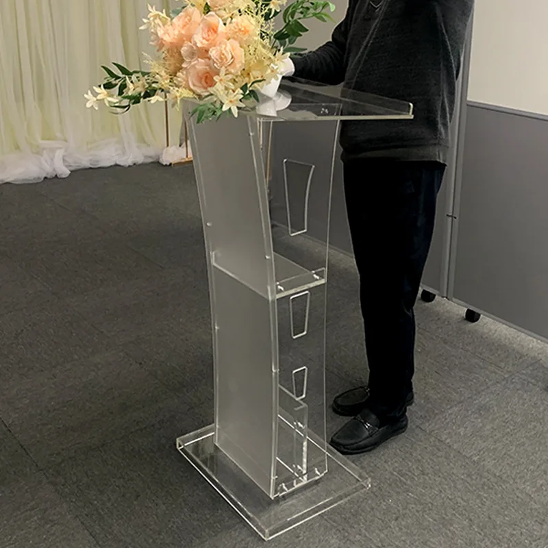 Cross-border acrylic podium, conference podium, plexiglass, award speech, emcee stand, hotel welcome desk, host
