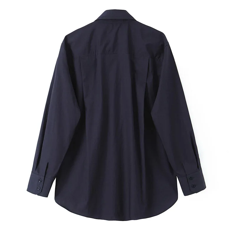 Chic Simple Necktie Shirts for Women 2025 New Fashion Long Sleeve Women's Casual Loose Shirt And Blouse Woman Top