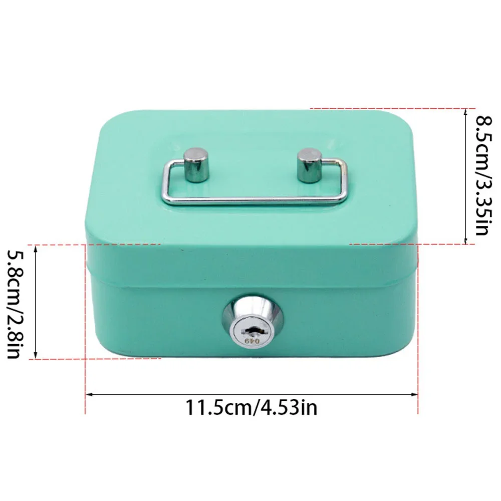 Portable Metal Money Safe Box With Key Lockable Security Box_voghion.com