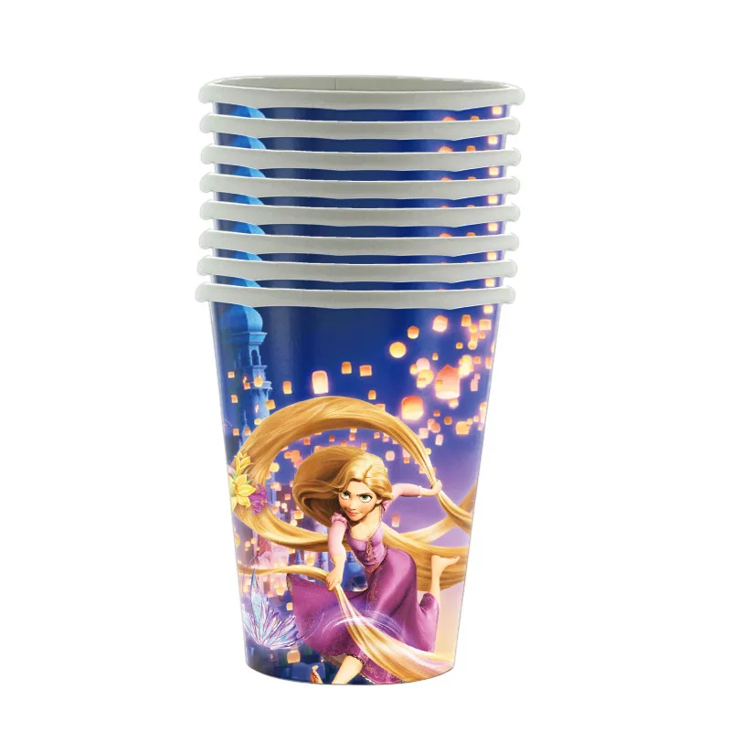 Tangled Rapunzel Theme Party Supplies Tableware Paper Cup Plate Napkin Tablecloth Baby Shower Balloons Birthday Party Decoration birthday tableware set birthday party supplies party supplies disposable tablecloth