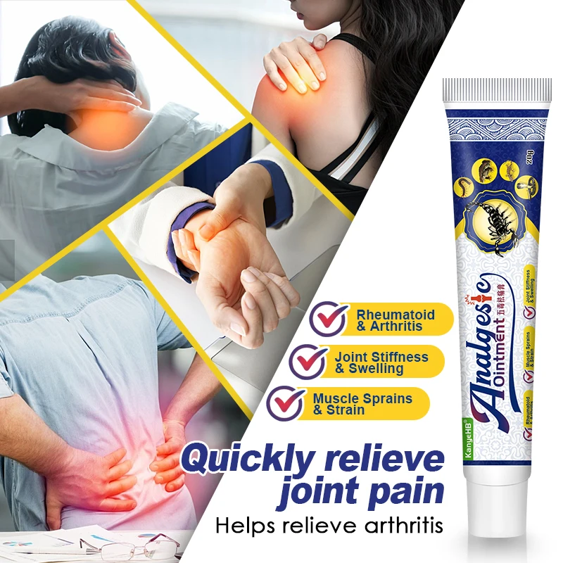 1pcs Pain Relief Cream Scorpion Joint Cream Knee Effusion Back Pain Ointment Osteoarthritis Muscle Stiff Sciatica Plaster A1528