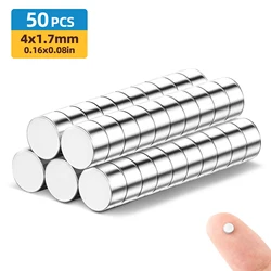 Ultra - Strong Round Permanent Magnets - 4x2mm Refrigerator Magnets (50P - 4x2)