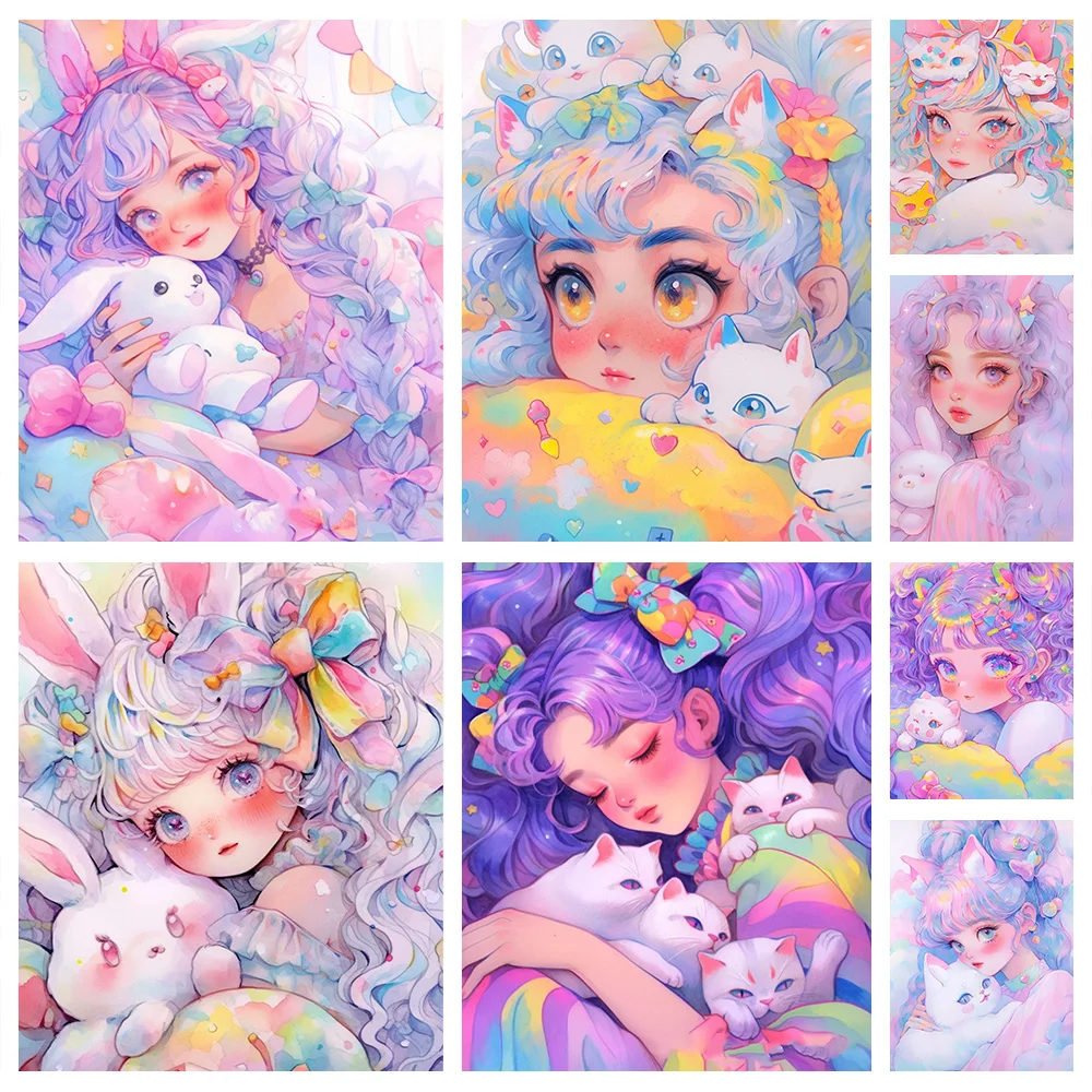 

Мультяшная Алмазная картина, конфеты, девочка, полная Алмазная мозаика, 5d «сделай сам», вышивка крестиком, наборы алмазов, искусство, украшение для дома, подарок