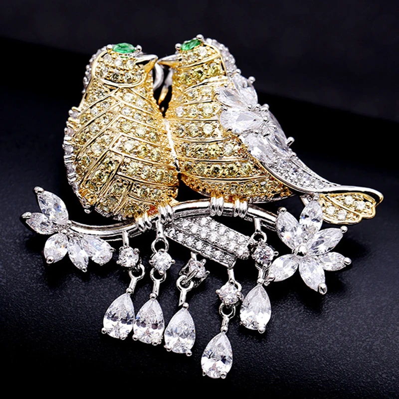 MASU エムエーエスユー　BIJOUX BROOCH(BLUE)　ビジュー Luxury Design Blue Crystal Bouquet Brooches For Women