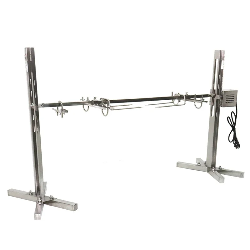 BBQ Rack Electric Rotisserie Grill Motor 25W Maximum Load 40kg Cooking Length 110cm Goat Pig Chicken BBQ Stainless Steel 2