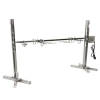 BBQ Rack Electric Rotisserie Grill Motor 25W Maximum Load 40kg Cooking Length 110cm Goat Pig Chicken BBQ Stainless Steel 2