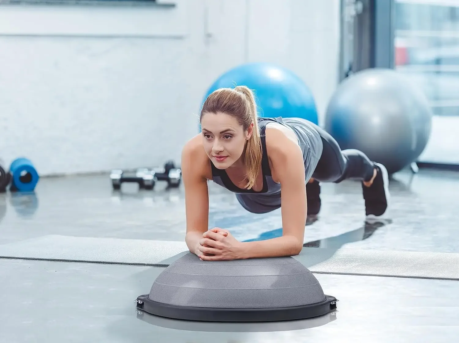 Half Balance Ball Trainer with Bands 6