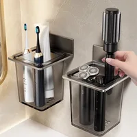 1PC Toothbrush Toothpaste Comb Storage Rack Bathroom Washbasin Toilet  Hole Free Shaver Storage Rack 1