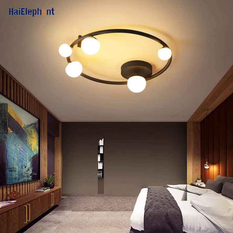 

Modern LED Chandeliers Lights For Bedroom Living Dining Room Black Home Deco Lamp Indoor Lighting Luminaire Dimmable With Remote