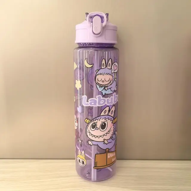 Labubu Large-Capacity Anime Kids Water Bottle – Cute, Durable & Portable Straw Cup for Outdoor Sports 2