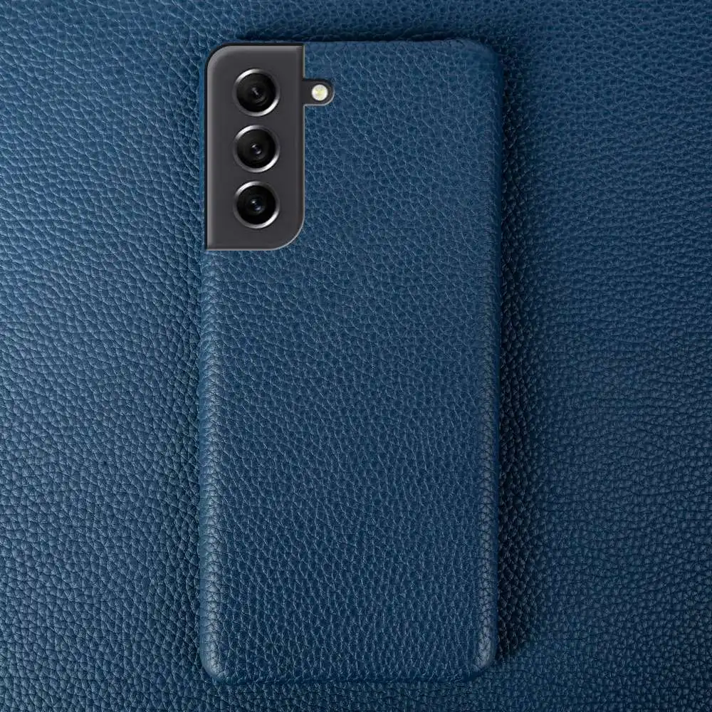 Litchi Pattern Genuine Leather Phone Cover