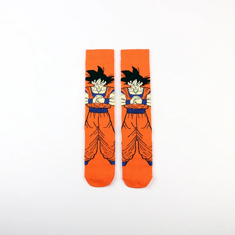 Meia esportiva de algodão penteado masculina, Dragon Ball Z, anime