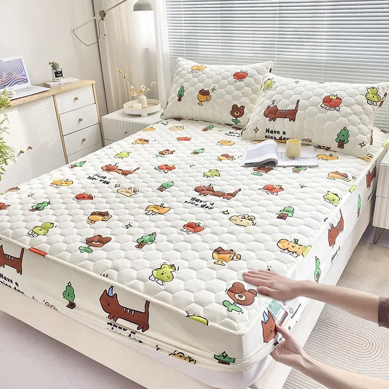 New Class a All Cotton Quilted Fitted Sheet Waterproof to Prevent Leakage of Urine Mattress Cover