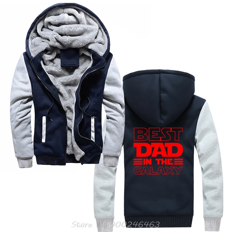 Best Dad In The Galaxy Hoodie Lustiges Vatertagsgeschenk Geburtstagsgeschenke für Papa Vater Männer Hband Hoody Baumwoll-Wintermäntel – Detail 6