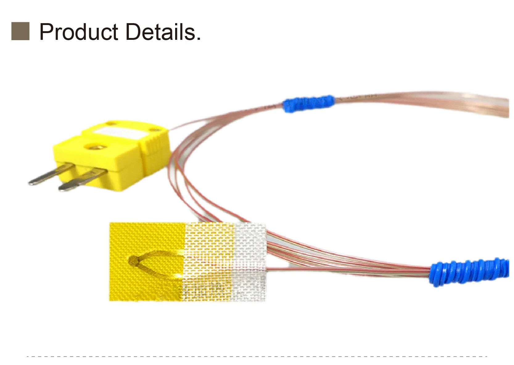 K T J Type Surface Mount Adhesive Thermocouple Probe Thin Film Stick-on Sensor 0