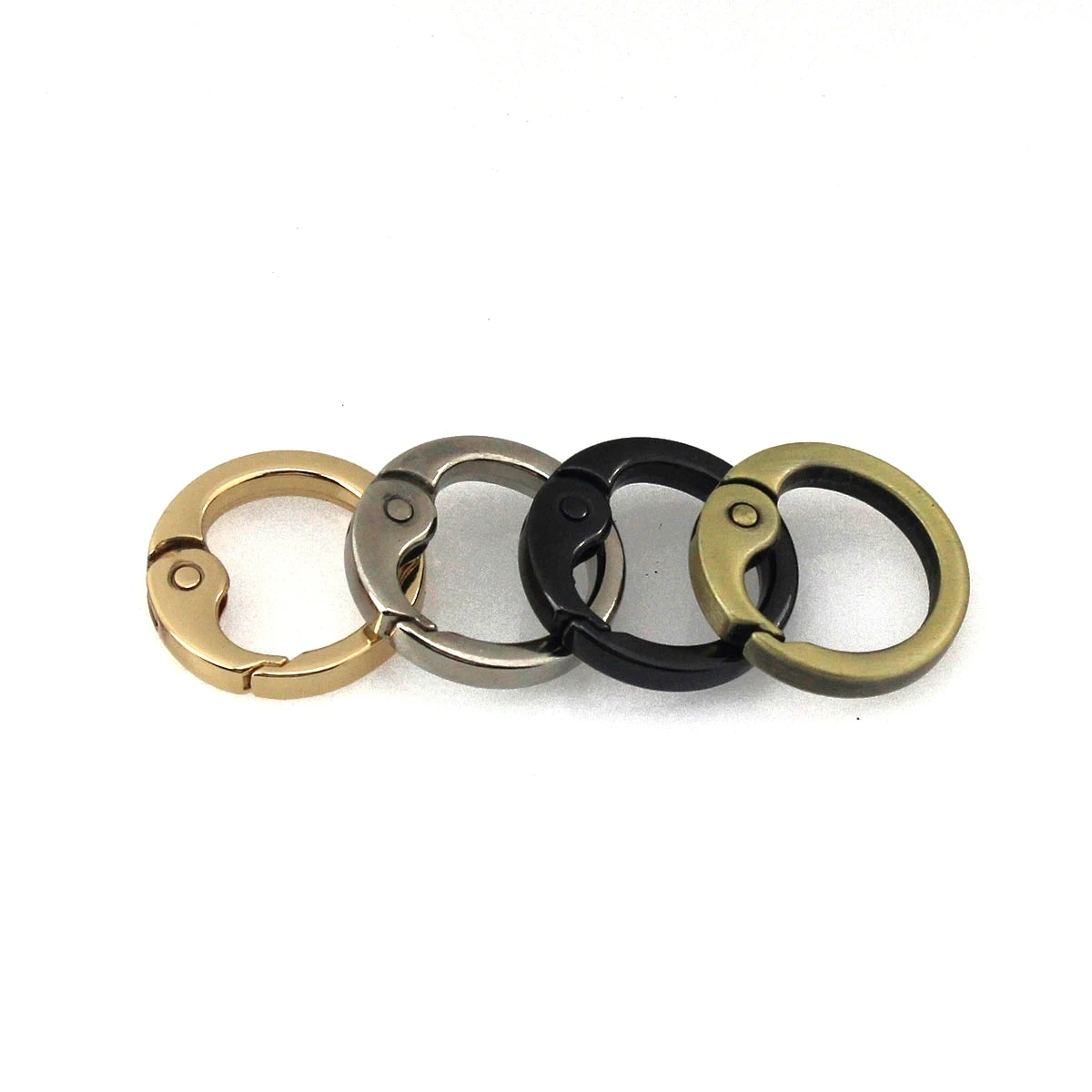 20pcs Brass/stainless Steel Lock O Ring Key Ring Loop Quick Release Keychain  Loop Split Rings Leather Garment Accessories - AliExpress
