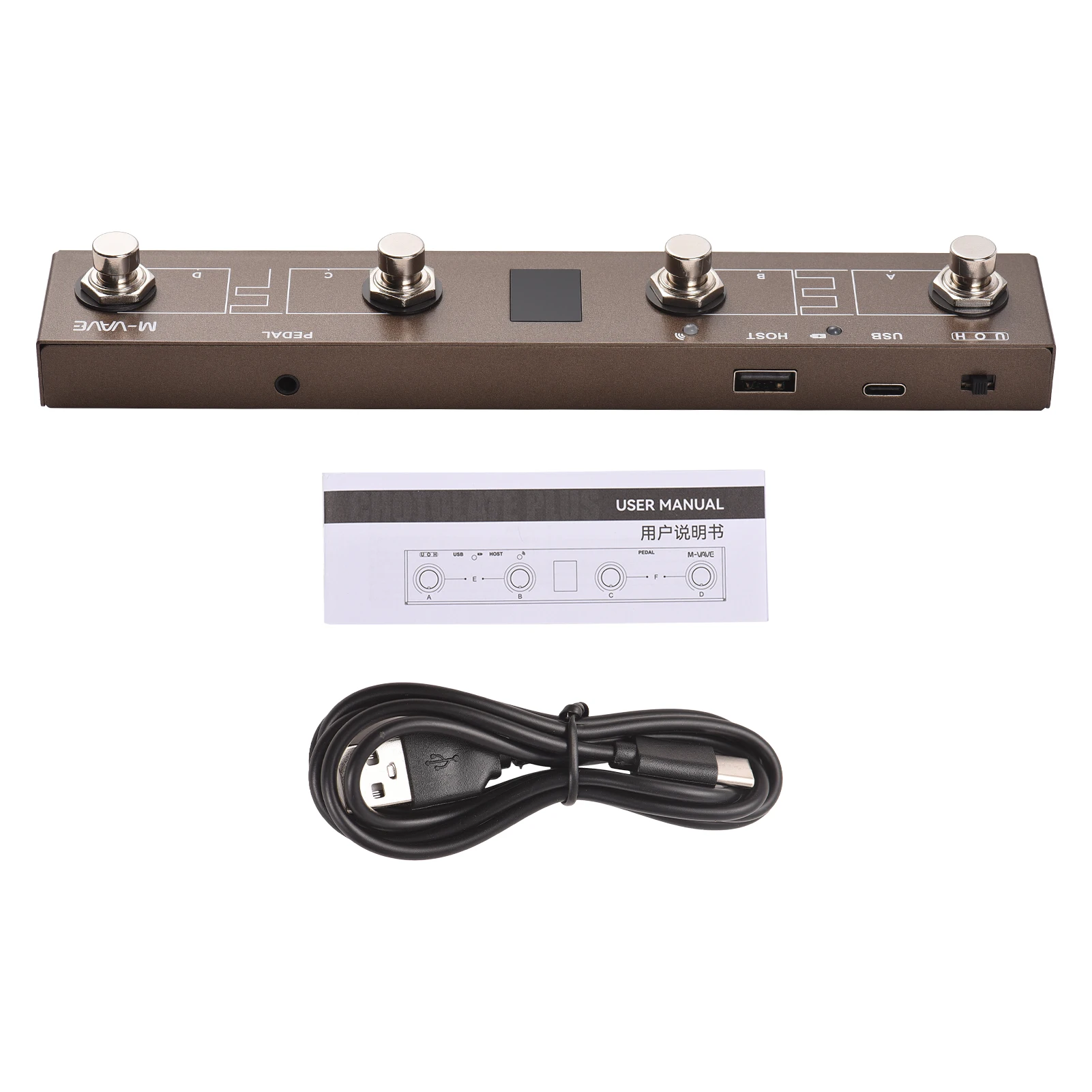 M-VAVE Wireless MIDI Controller BT MIDI Pedal Controller Intelligent APP Controls Digital Display Screen Rechargeable 12H