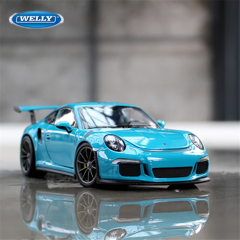 

WELLY 1:24 Porsche 911 GT3 RS Alloy Sports Car Model Diecast Racing Metal High Simulation Collection Toy Children Birthday Gift