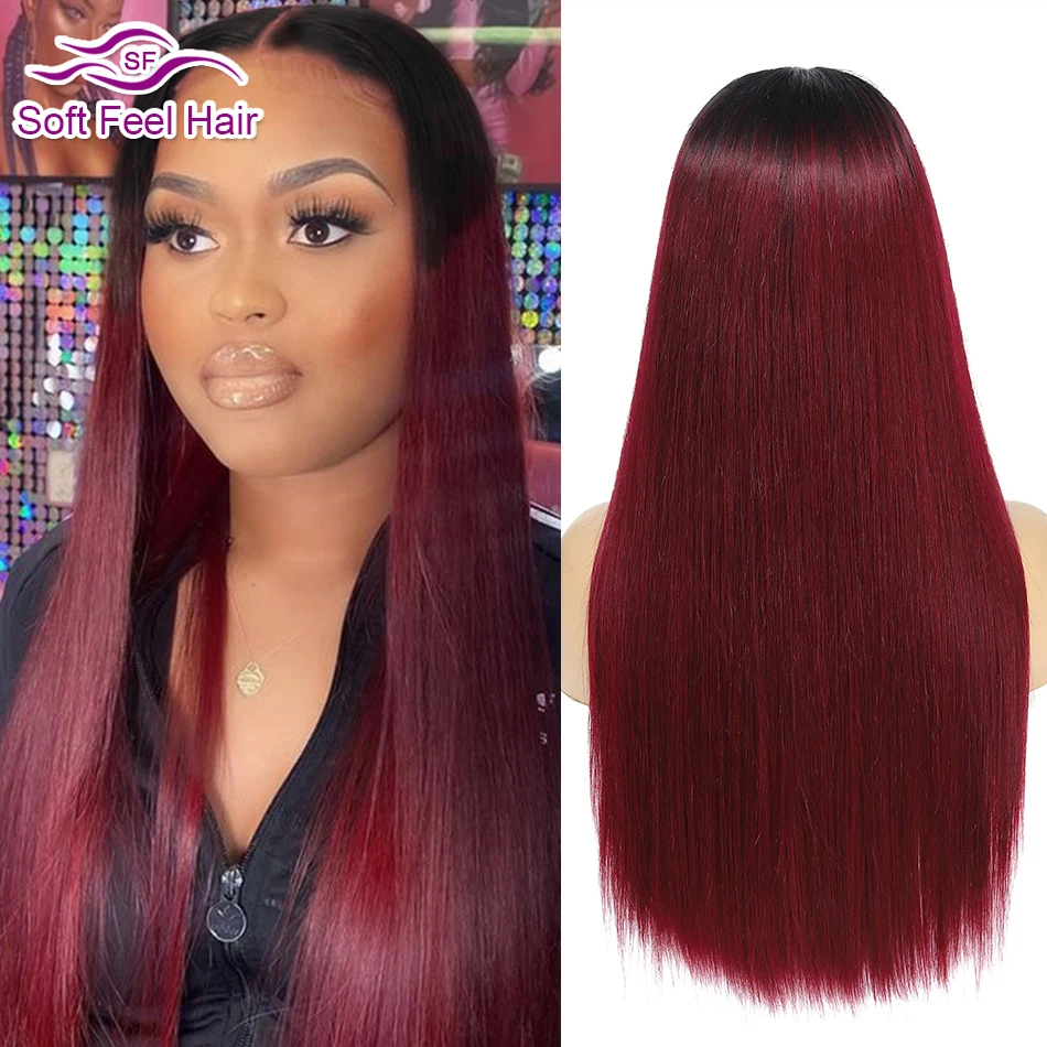 

Парик из натуральных прямых волос на фронте и шнурке, 100% человеческие волосы, 4x4, парик на шнурке T99J, прозрачный 13x 1/4x1 T, парик на шнурке, мягкие волосы на ощупь