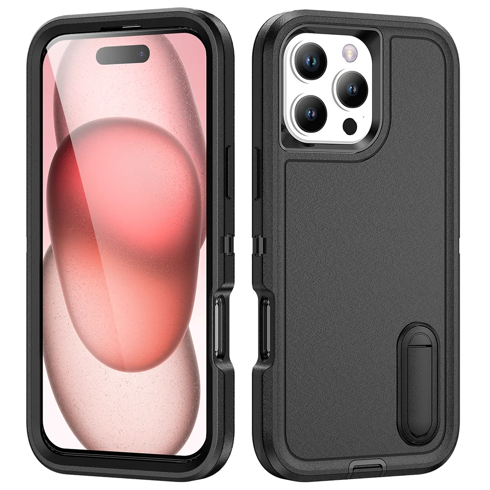 Dual-Layer Military Grade Protective Armor Case with Kickstand