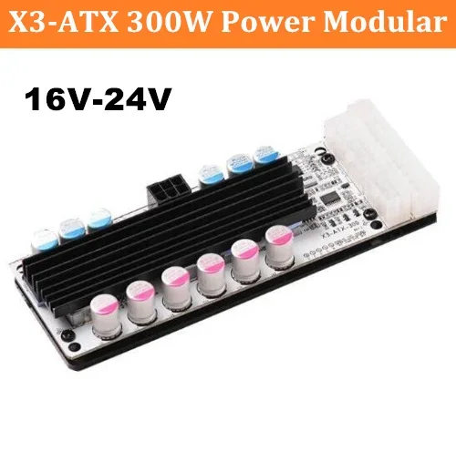 

NEW Design PICO-BOX Computer Power Panel X3-ATX-300W Wide Voltage DC 16V-24V 24Pin ATX 24 pin PSU VR Power Module 19V