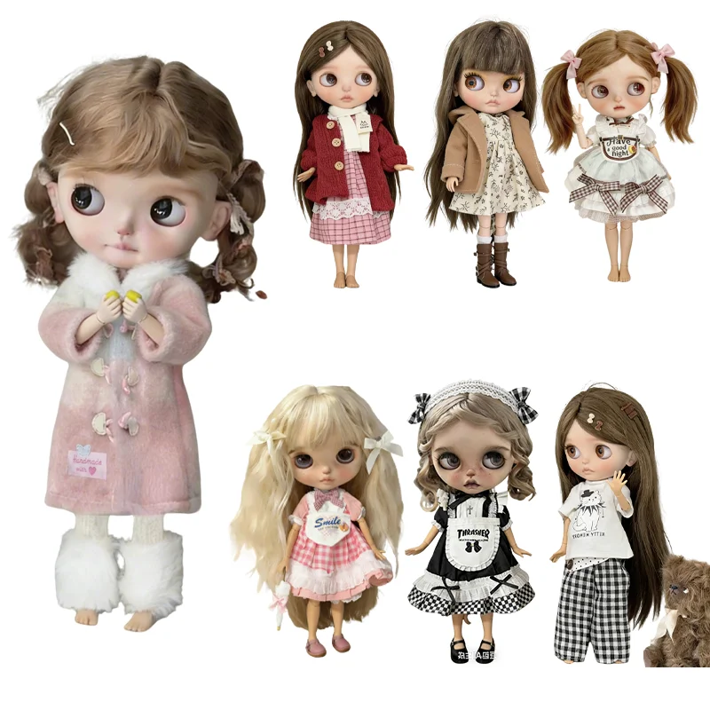 For Blythe Doll Sweet Rabbit Coat Outfit Clothing Lace Princess Dress Cute Girl Clothes For BJD Doll 6/1 OB24 OB22 Accessories 1