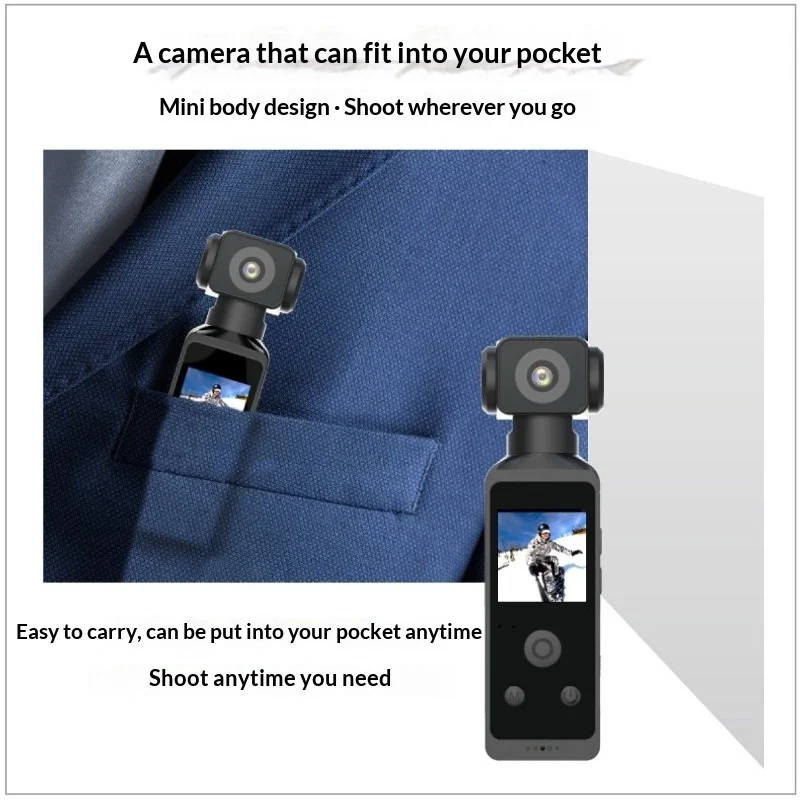 5K Action Camera with Anti-Shake - 270° Rotatable Lens, 1.33" Screen, WiFi, External Mic for Vlog/Outdoor - 3