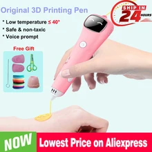 New Low Temperature 3D Printing Pen 20 Colors 100 Meters 1.75mm PCL Filament 3D Pen Printer For Kids Gifts