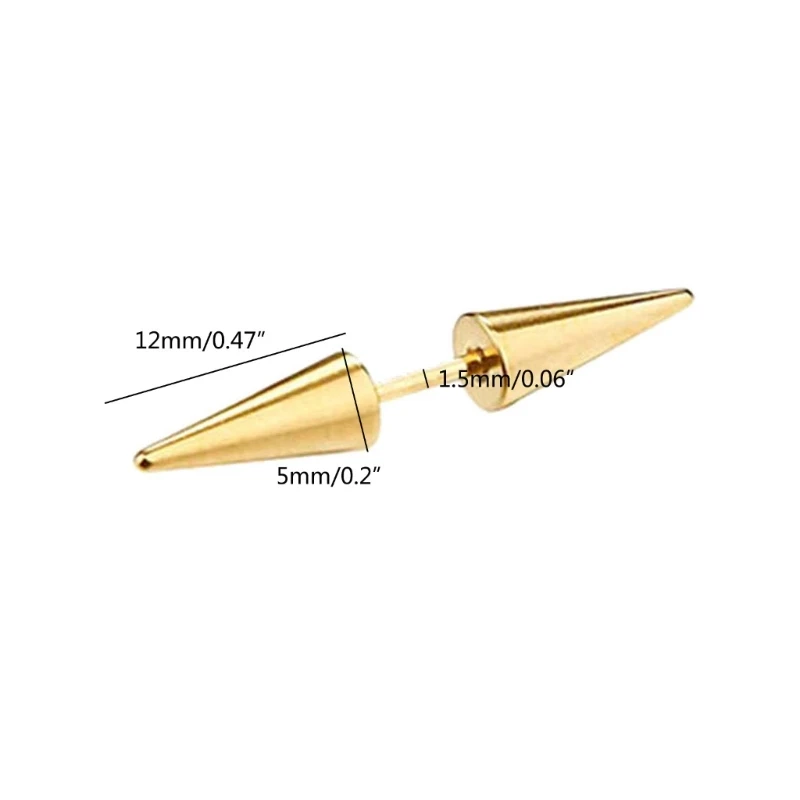 Punk Style Cone Earrings Stainless Steel Earrings Ear Body Jewelry for Women Men 10 Pcs jewelry accessories jewelry set loose gemstone jewelry