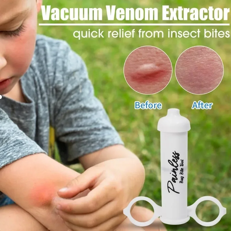 Survival Tool Vacuum Bug Bite Venom Extractor Mosquito Bug Bee Sting Camping Outdoor