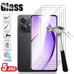 Premium Tempered Glass Screen Protector with Protective Case - 5 Pack for Oppo A40m 4G (5Pieces)