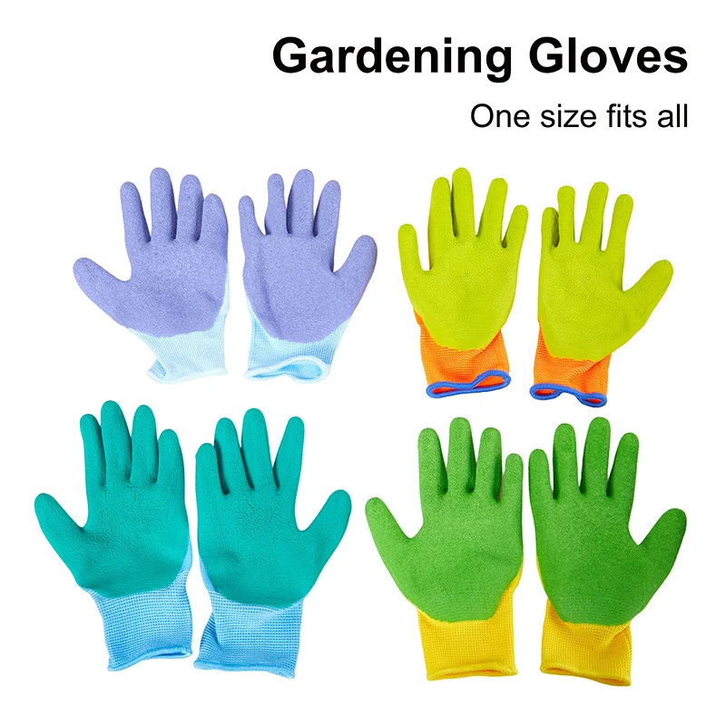 

1Pair Breathable Children Gardening Gloves Durable Waterproof Gloves Anti Bite Cut Collect Seashells Protector Handwork Gloves