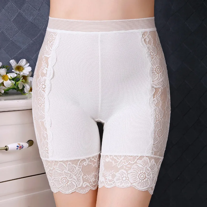 High Waist Safety Pants Sexy Women's Shorts Seamless Hollow Underwear Under Dress Boxers for Women Panties Large Size