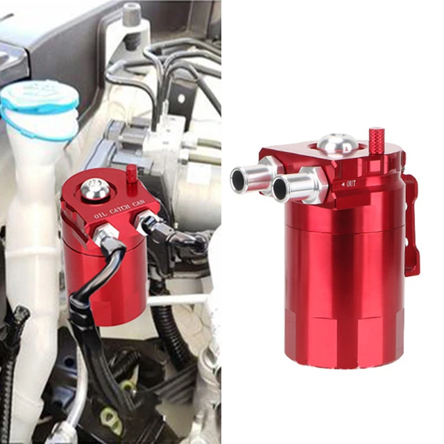 Universal Baffled Aluminum Oil Trap Reservoir Fuel Catch Tank With Air  Filter Red Black Blue Silver Purple Oil Catch Can Kit - AliExpress