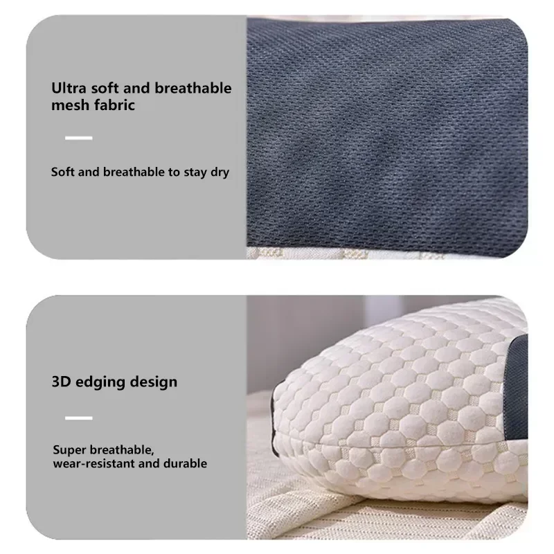 Description Picture 6 of itemSoy fiber massage cervical pillow with porous and breathable features helps with sleeping, suitable for hotel and home bedding