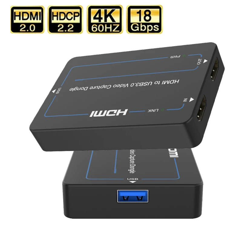 

4K Game Video Live Streaming Converter Screen Sharing HDMI-compatible to usb video capture card dongle video Extractor Switcher