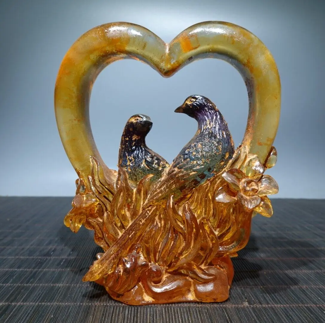

Замечательная цветная глазурованная статуя в форме сердца fengshui