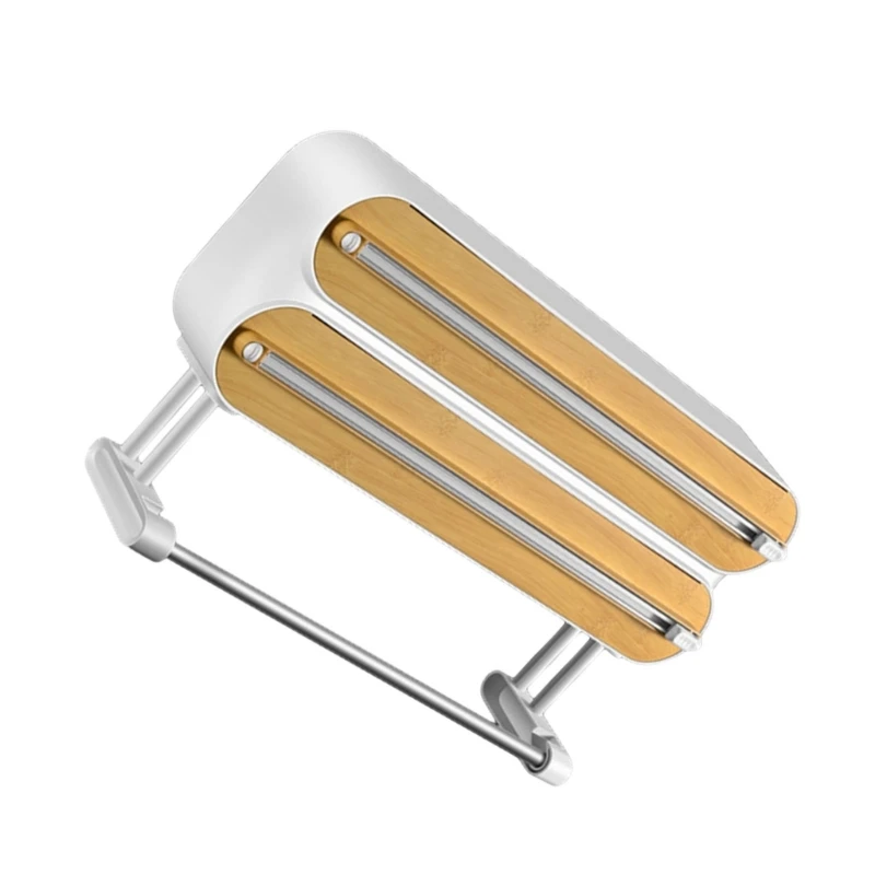 Dispenser Magnetico 3-in-1 Per Pellicola, Alluminio E Carta Cucina - Taglierina Integrata, Senza Forare - Foto 11