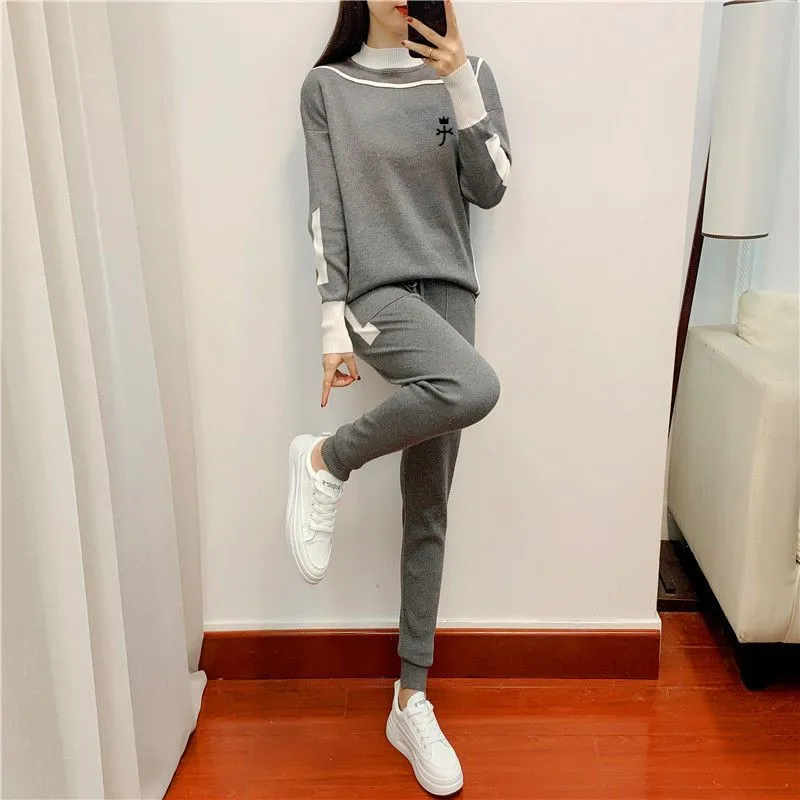 Women's Golf Clothing Jacket and Pants Suits Knitwear Sweater New Two Piece Golf Clothes Long sleeved T-shirt Tennis Golf Wear