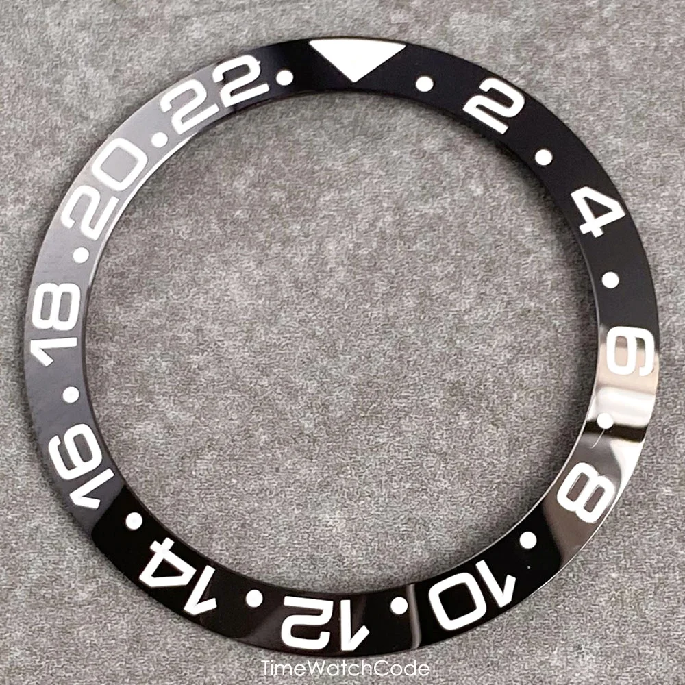 Ceramic Sloping Watch Bezel Insert - Black, Blue, Green, Silver