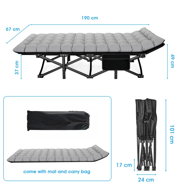 Folding Camping Cot Camp Cots Portable Heavy Duty Outdoor Camping Bed for Adults Home Beach RV Noon Break 200KG Bearing 6 Folding Camping Cot Camp Cots Portable Heavy Duty Outdoor Camping Bed for Adults Home Beach RV Noon Break 200KG Bearing 6