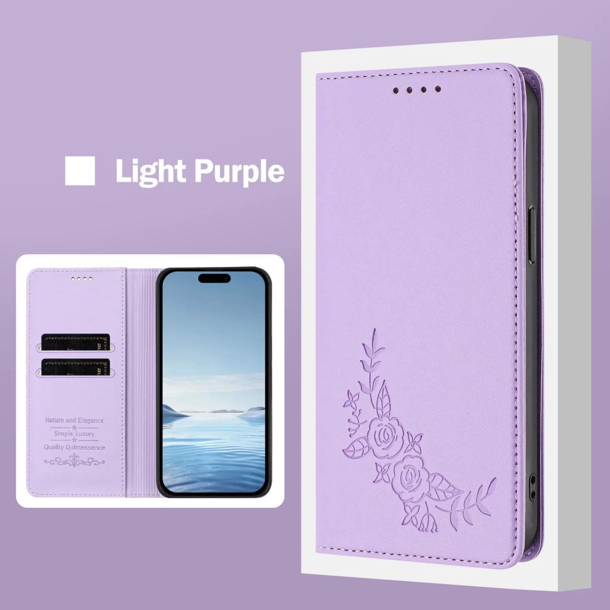 Premium Magnetic Leather Wallet Flip Phone Case