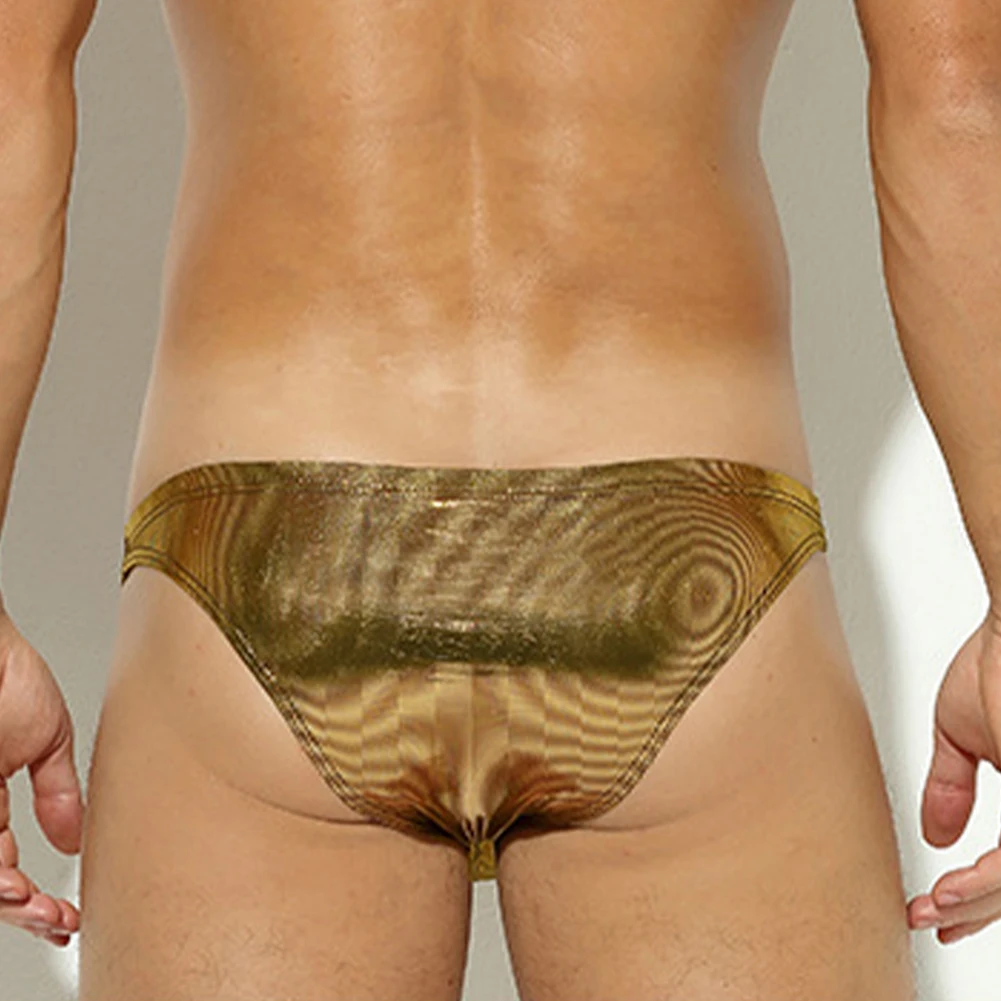

Mens Faxu Patent Leather Briefs Wet Look Bikini Trunks Bulge Pouch Underpants Male Low Rise Swimwear Sexy Panties Underwear