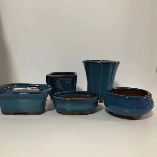 5 Styles Divat Kínai Stílusú Bonsai Edények Lélegző Zamatos Növényi Edény Virág Lyukakkal