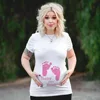 Plus Size Funny Maternity Tshirt Baby on Board Pattern Print Pregnant Woman T-shirt Tops Pregnancy Short Sleeve T Shirt Clothes 3
