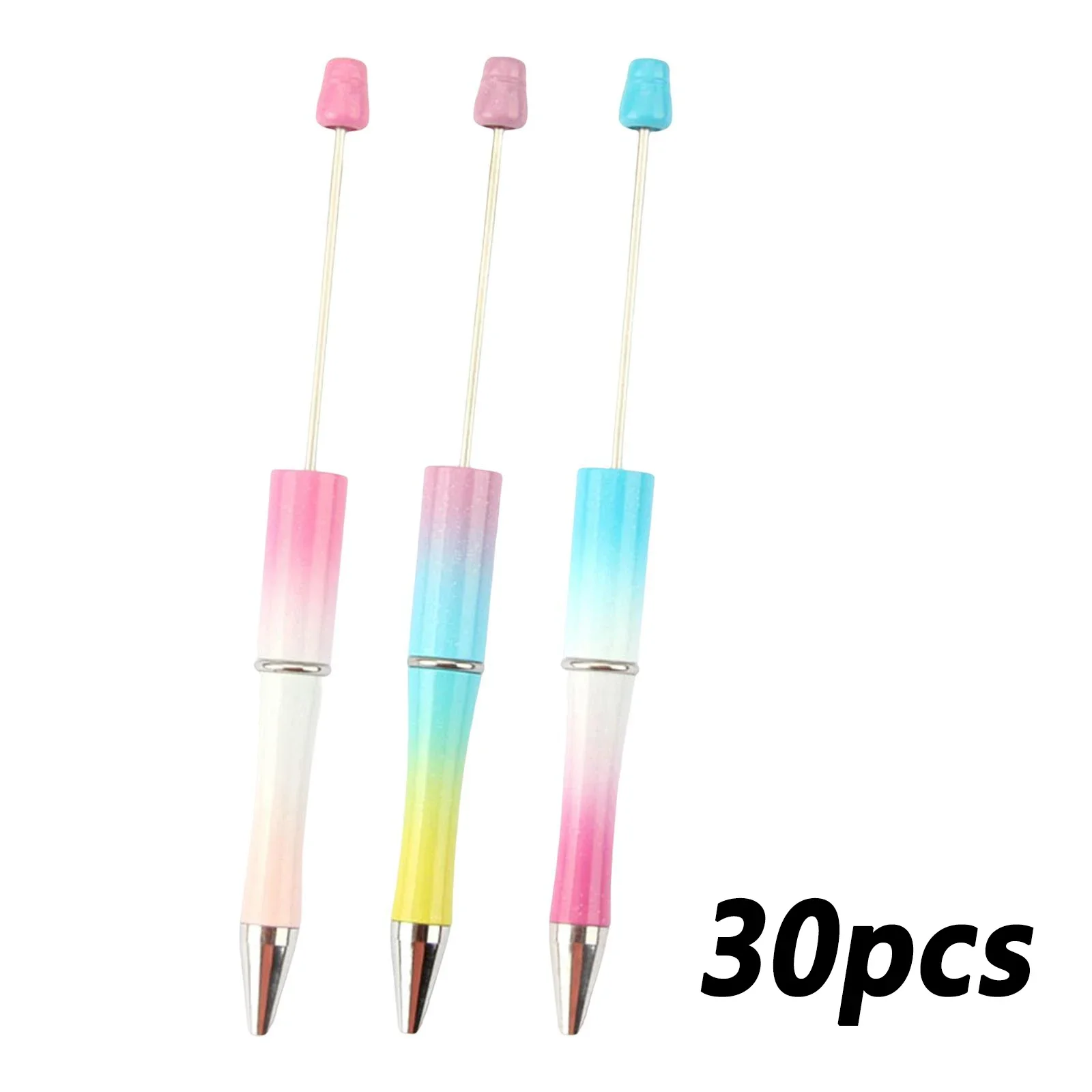 

30pcs Gradient Colorful Beaded Pen Wedding Party Favors Gift Pen for Guest Beadable Pens for Wedding Favors Birthday Gift Guest